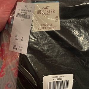 Hollister black super skinny jeans